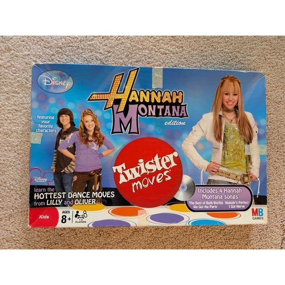 Disney Other - Disney Hannah Montana Twister Moves Board‎ Game Milton Bradley Missing CD 1